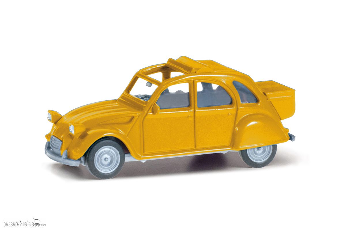 Herpa 027632-006 - Citroen 2CV mit Queue, jaune mimosa