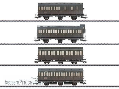 Märklin 042048 - Abteilwagen-Set, DB, III, verschneit