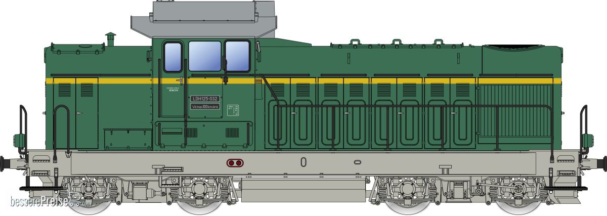 Albert Modell 080013 - Diesellokomotive LDH125-032 - CD - Ep.V - Farbgebung grün