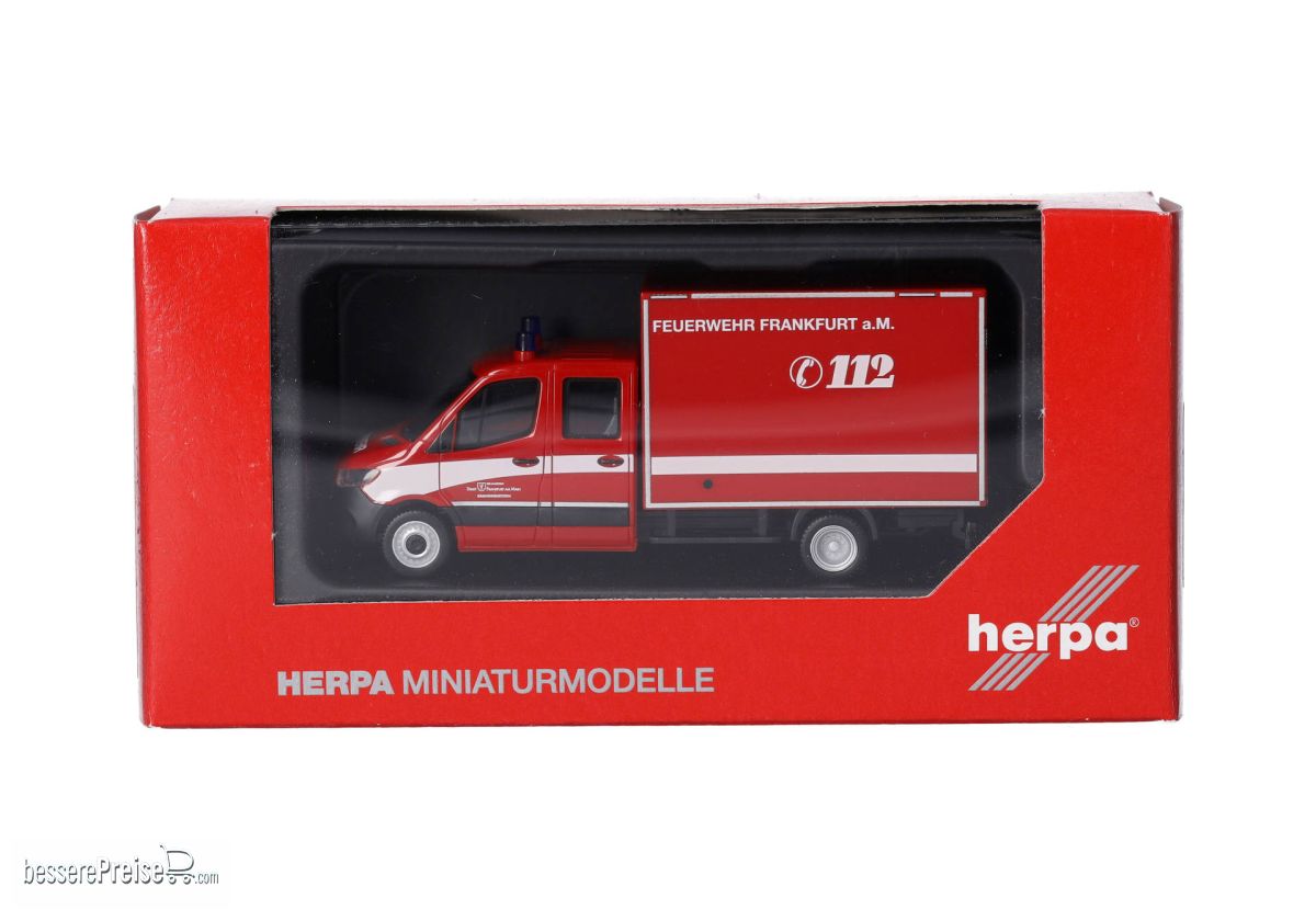 Herpa 097789 - Mercedes-Benz Sprinter 18 Doppelkabine Koffer Feuerwehr  Frankfurt am Main (Hessen - Frankfurt am Main)