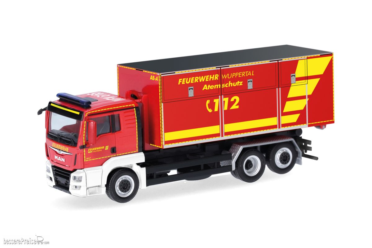 Herpa 098199 - MAN TGX XL Euro6C Wechsellader ´Feuerwehr Wuppertal´ (Nordrhein-Westfalen/Wuppertal)