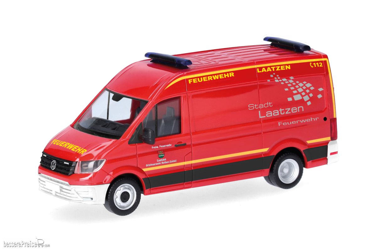 Herpa 098236 - Volkswagen (VW) Crafter Kasten Hochdach ´Freiwillige Feuerwehr Laatzen´ (Niedersachsen/Laatzen)