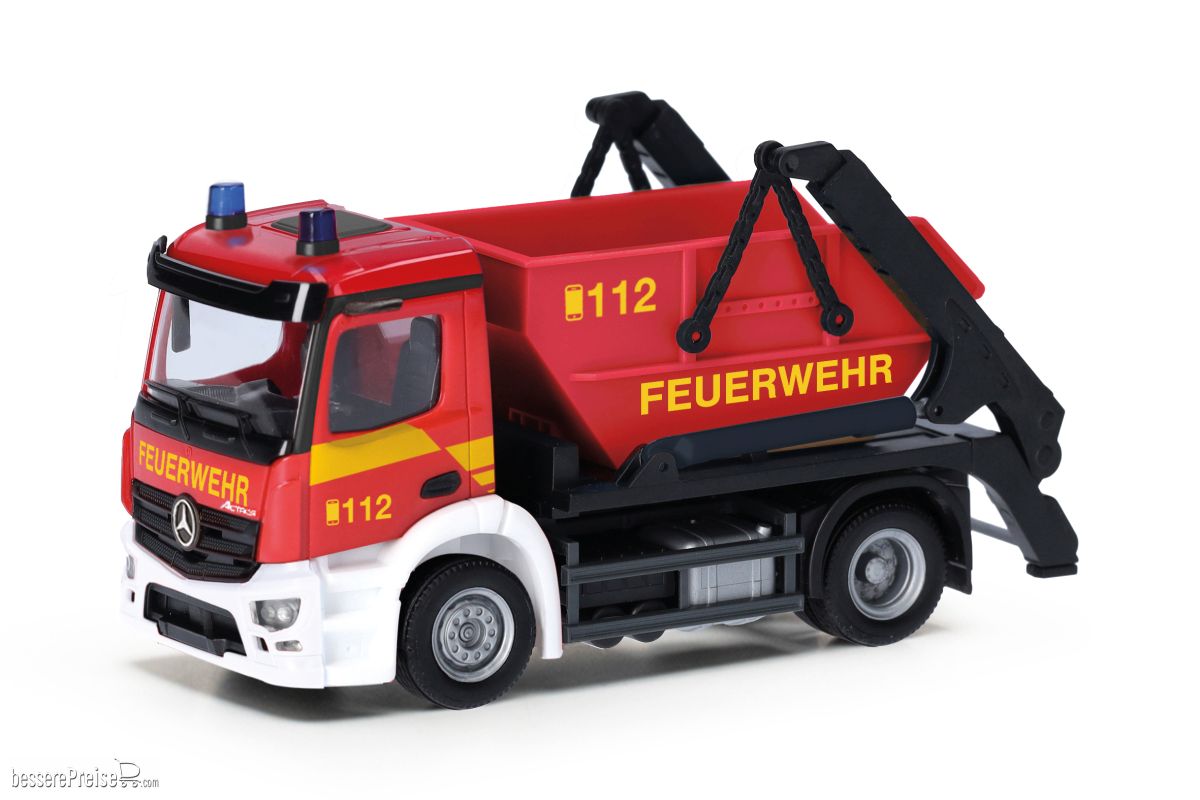 Herpa 098250 - Mercedes-Benz Actros S Absetzkipper AK12 ´Feuerwehr´