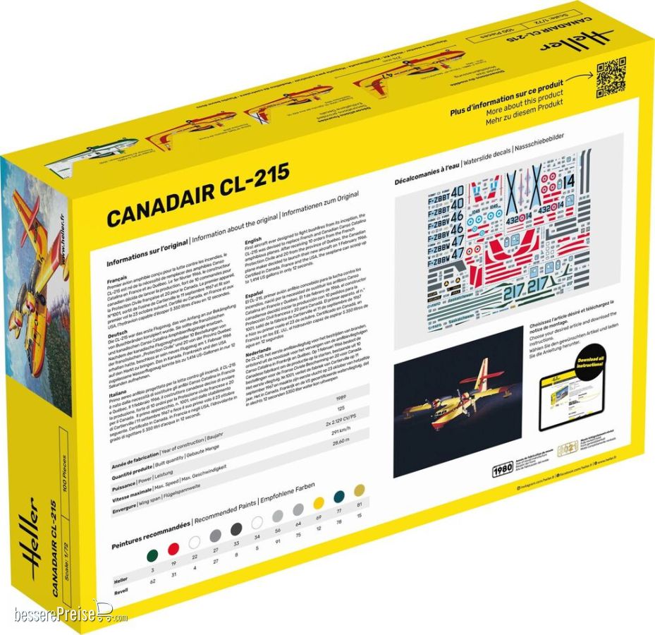 Heller 56373 - STARTER KIT Canadair CL-215