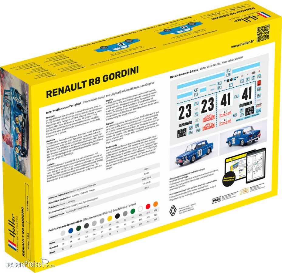 Heller 56700 - STARTER KIT Renault R8 Gordini