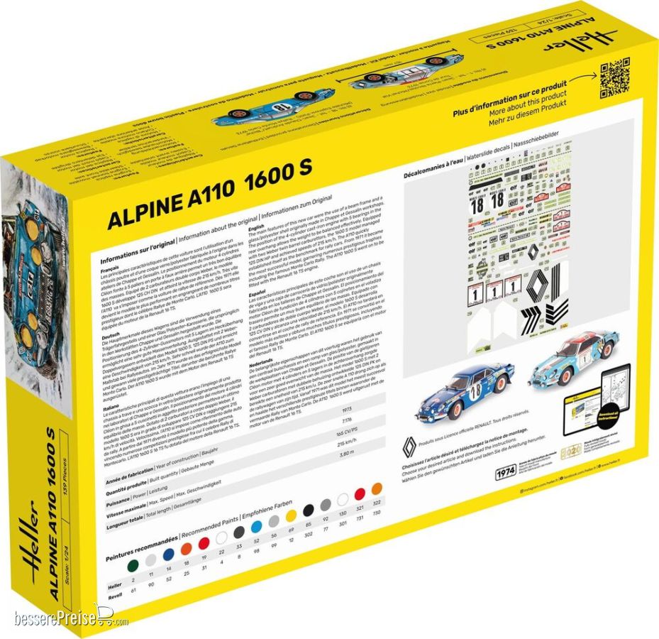 Heller 56745 - STARTER KIT Alpine A110 (1600)