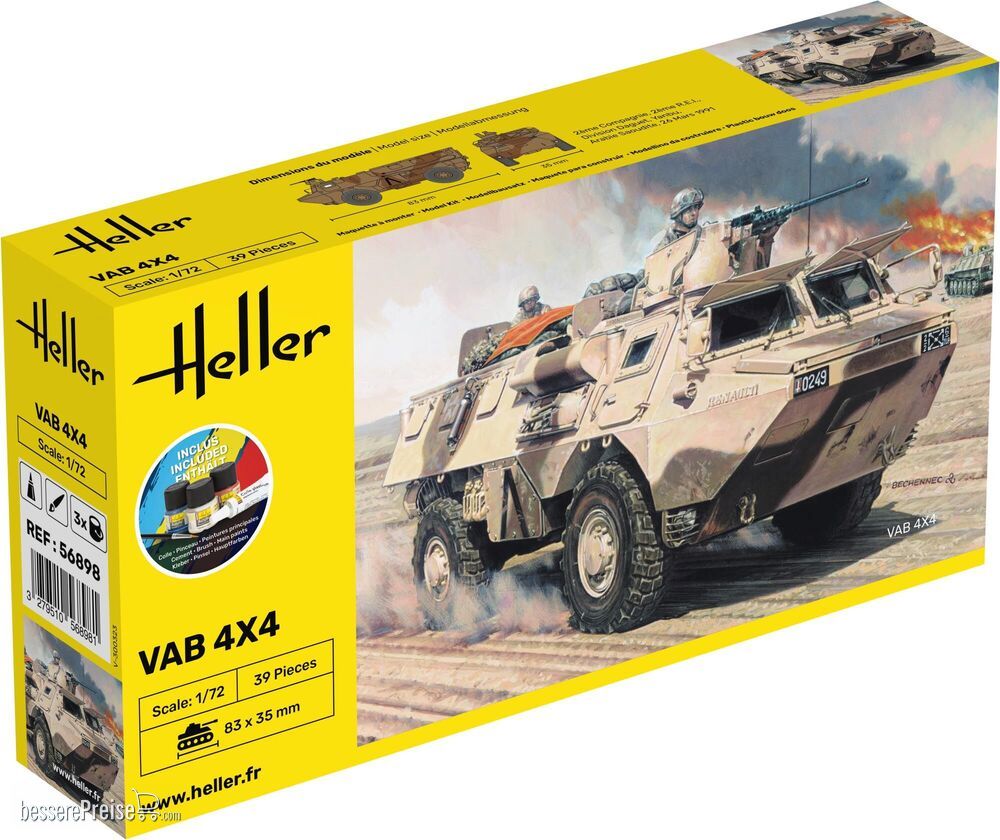 Heller 56898 - STARTER KIT VAB 4X4