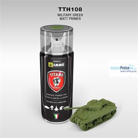 TITANS HOBBY TTH108 - MILITARY GREEN MATT PRIMER SPRAY