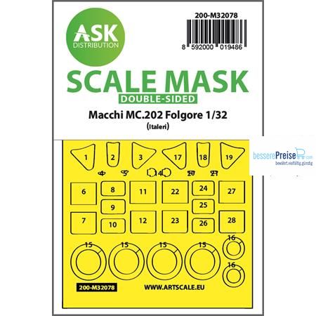 Artscale ASK200-M32078 - Macchi MC.202 Folgore double-sided express mask