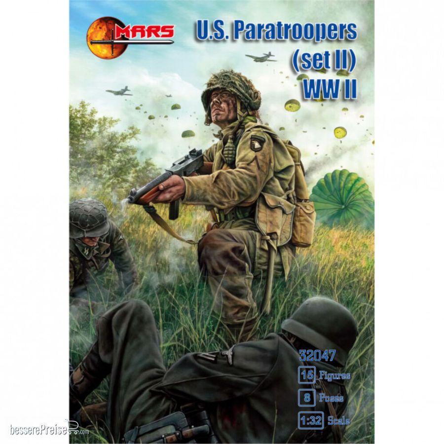 Mars Figures MS32047 - WWII U.S. Paratroopers, set 2