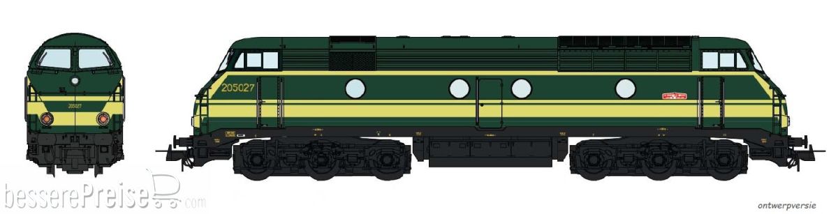 B-Models 20-136 - Diesellok 55-18 - NMBS 205.017 - DC. 2-Rail