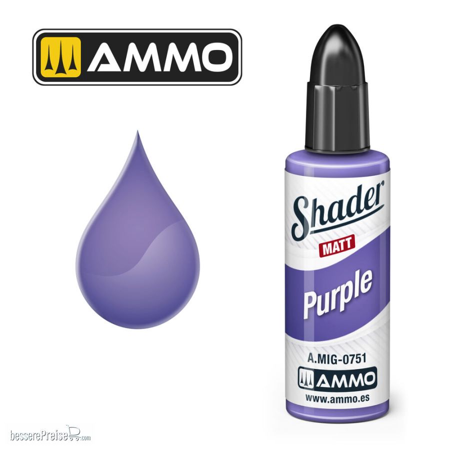 AMMO by MIG Jimenez A,MIG-0751 - MATT SHADER Purple