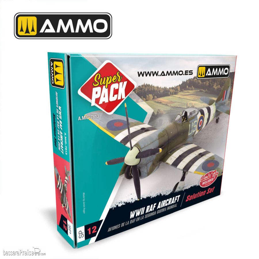 AMMO by MIG Jimenez A,MIG-7813 - SUPER PACK WWII RAF Aircraft