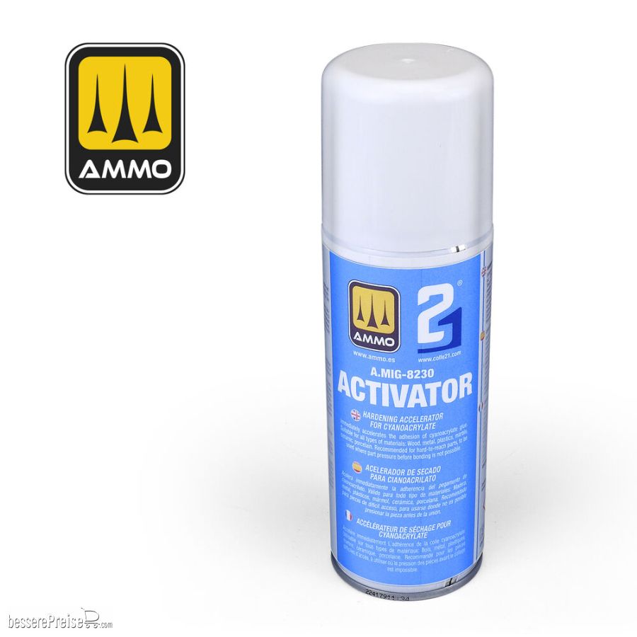 AMMO by MIG Jimenez A,MIG-8230 - Activator - Hardening Accelerator for Cyanoacrylate (200ml)