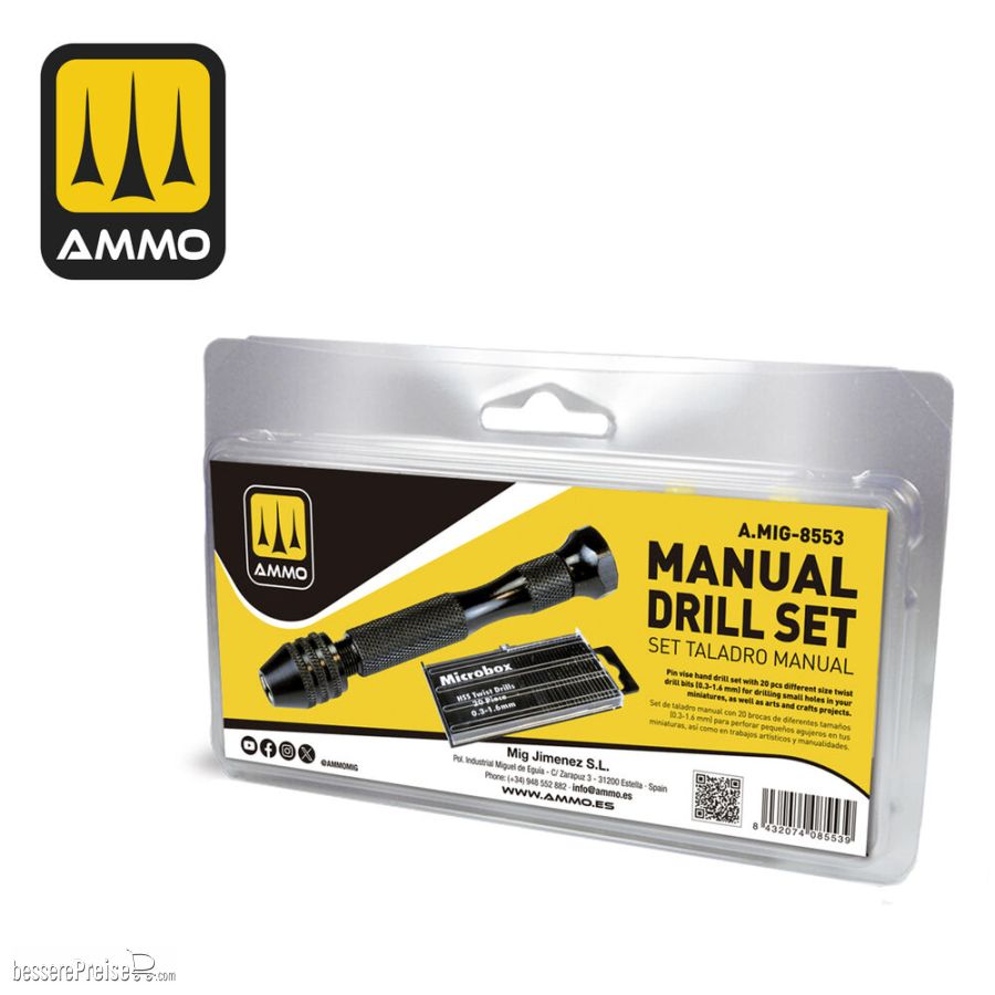 AMMO by MIG Jimenez A,MIG-8553 - Manual Drill Set