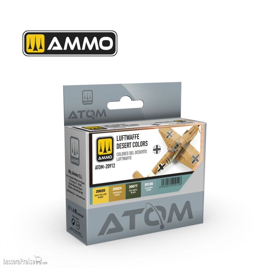 AMMO by MIG Jimenez ATOM-20912 - ATOM Luftwaffe Desert Colors Set