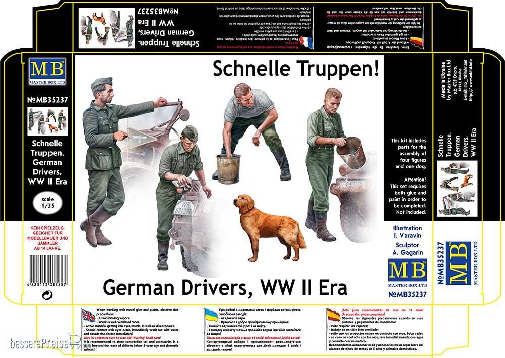 Master Box Ltd. 35237 - Schnelle Truppen. German Drivers, WW II Era