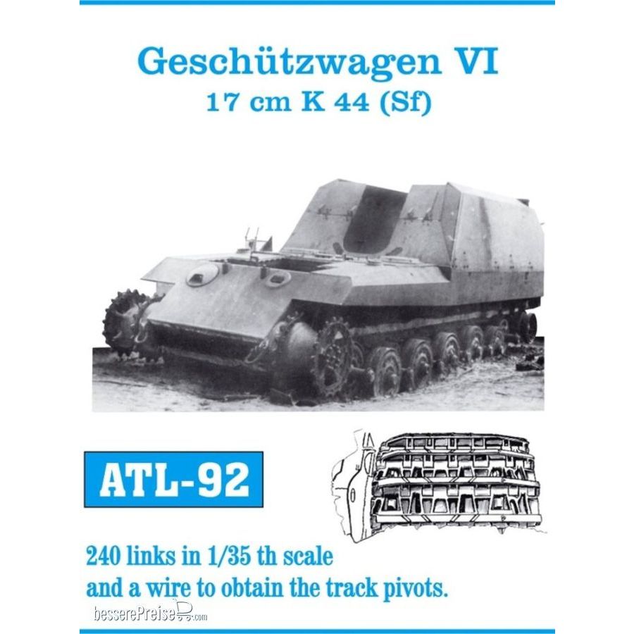 Friulmodel ATL-092 - Tracks for Geschützwagen VI 17cm K44 (Sf)