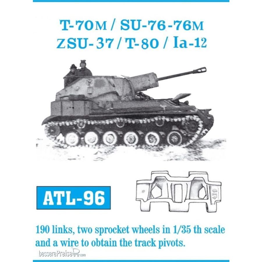 Friulmodel ATL-096 - Tracks for SU-76/T30/T40/T60/T70 K