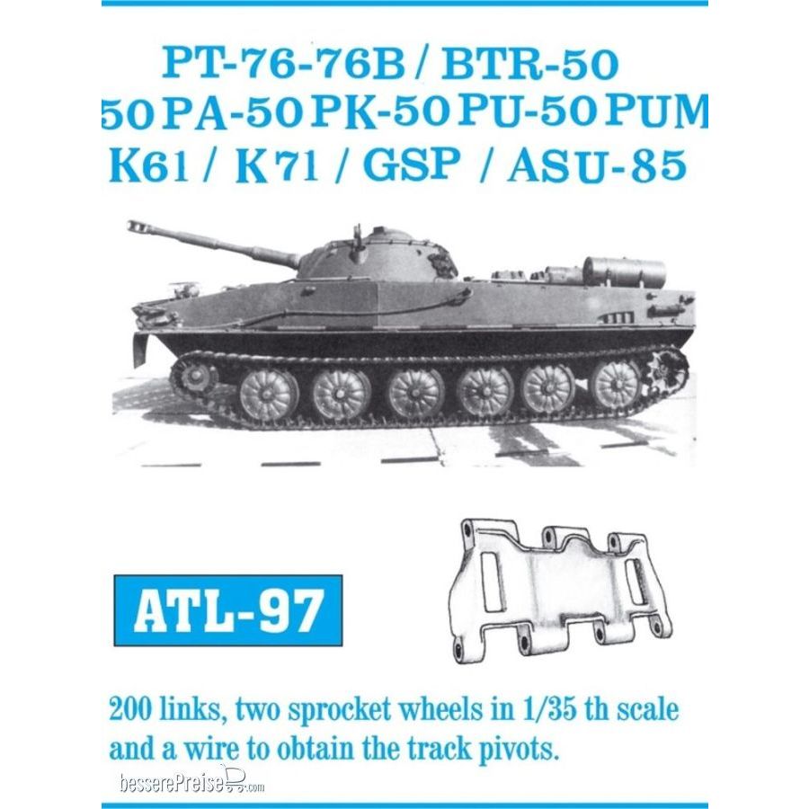 Friulmodel ATL-097 - Tracks for PT-76/GSZP-55 BTR-50/BTR-50PU