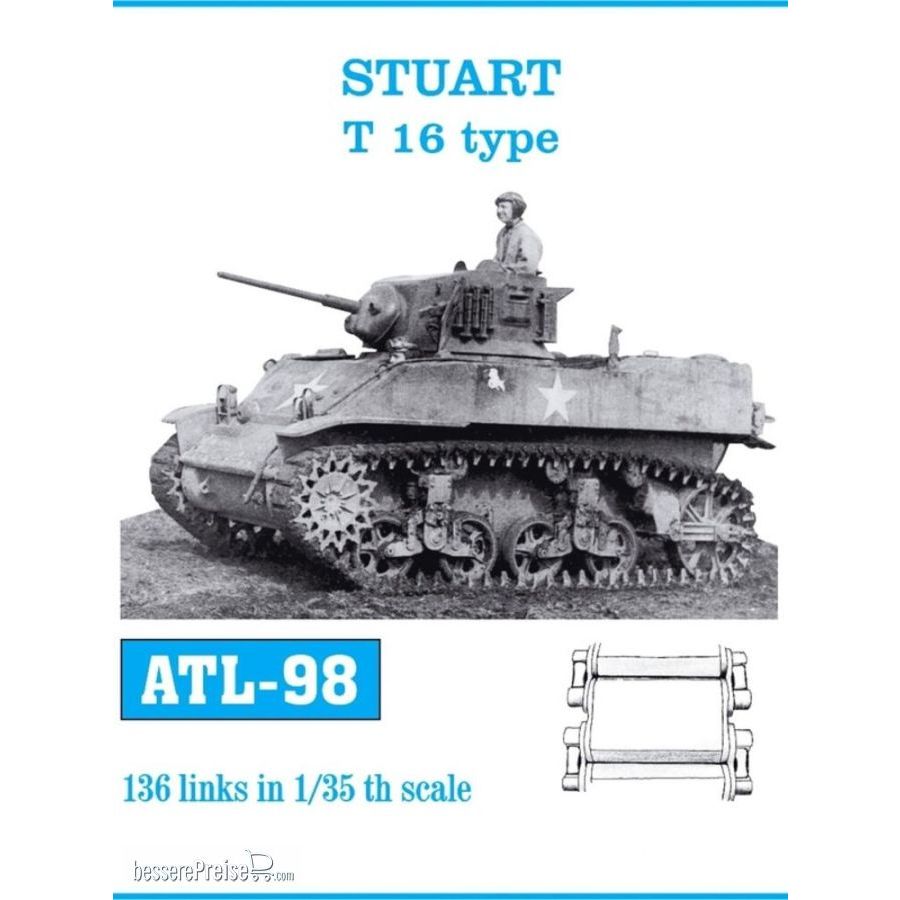 Friulmodel ATL-098 - Tracks for Stuart T 16 Type Einzelkettenglieder