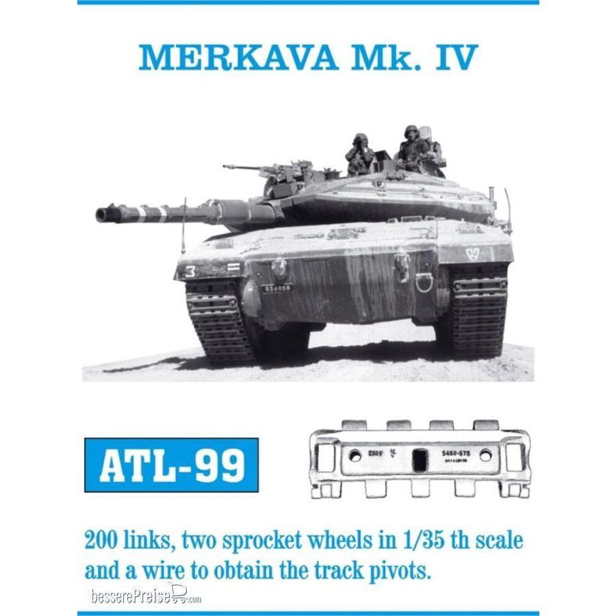 Friulmodel ATL-099 - Tracks for Merkava Mk. IV Einzelkettenglieder