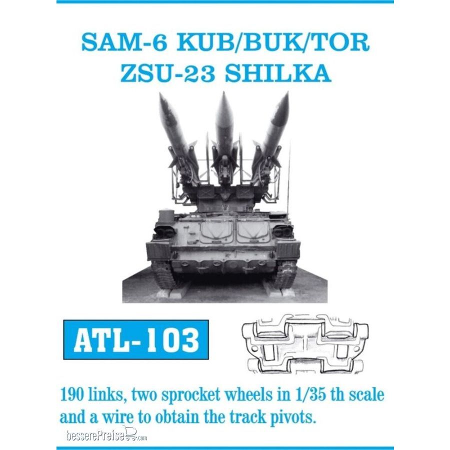 Friulmodel ATL-103 - Tracks for SAM-6 KUB/BUK/TOR ZSU-23 SHILKA