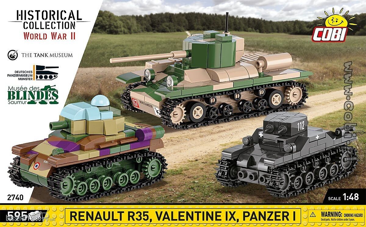 Cobi 2740 - Renault R35 - Valentine IX - Panzer I