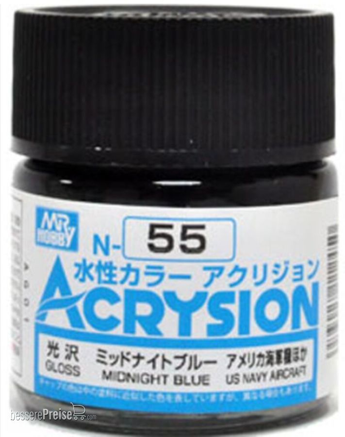 Mr Hobby - Gunze N-055 - Acrysion (10 ml) Midnight Blue