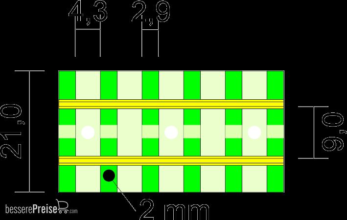 Digitalzentrale 309009 - Modulübergang 6 Schwellen, 21mm Schwellenbreite - H0e