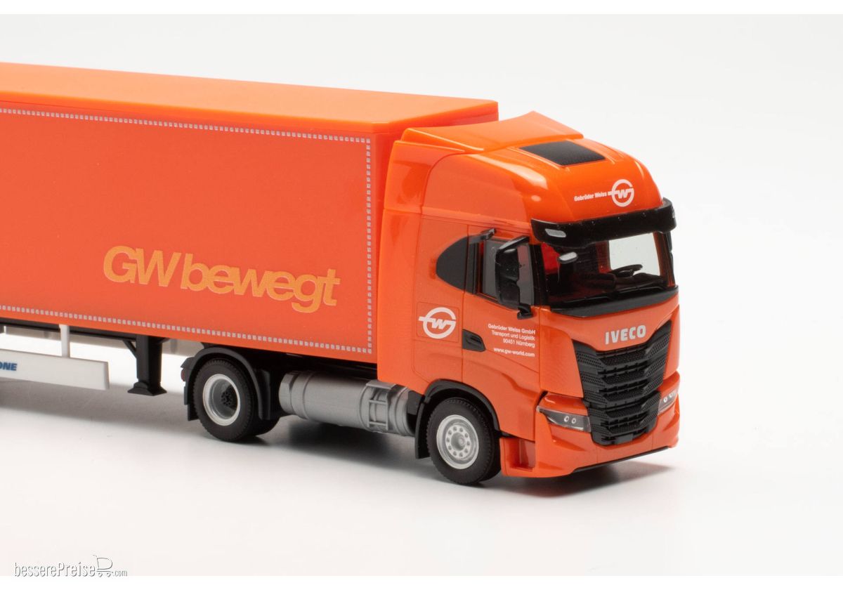 Herpa 317344 - Iveco S-Way LNG Koffer-Sattelzug 15m Gebrüder Weiss  (Bayern-Nürnberg)