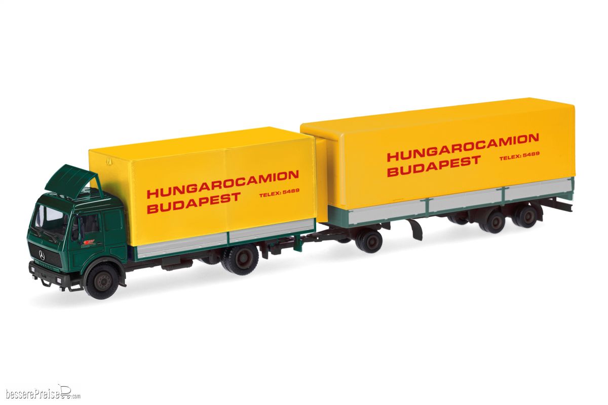 Herpa 318327 - Mercedes-Benz NG Transmaximal-Hängerzug ´Hungarocamion´ (Ungarn/Budapest)