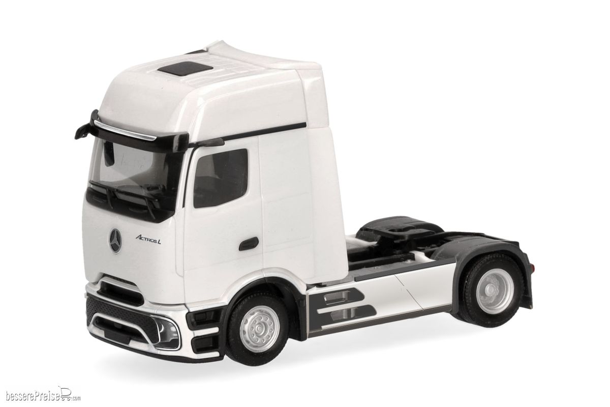 Herpa 318365 - Mercedes-Benz Actros L ProCabin Gigaspace Zugmaschine, weiß