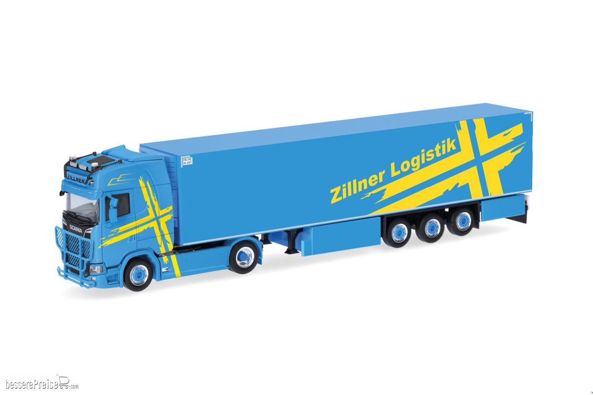 Herpa 318457 - Scania CS 20 HD Kühlkoffer-Sattelzug ´Zillner´ (Bayern/Hauzenberg)