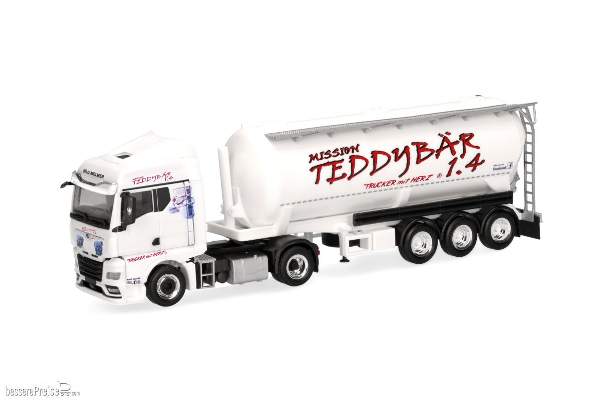 Herpa 318754 - MAN TGX GM Silo-Sattelzug ´Silo Melmer / Teddybär 1.4´ (Österreich/Imst)