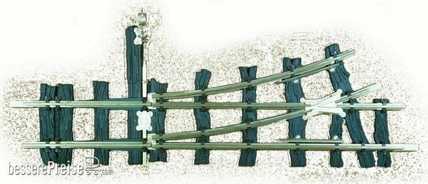 Heyn 3213.2 - Schleppweiche R2, 22,5° Abzweig links, Fertigmodell