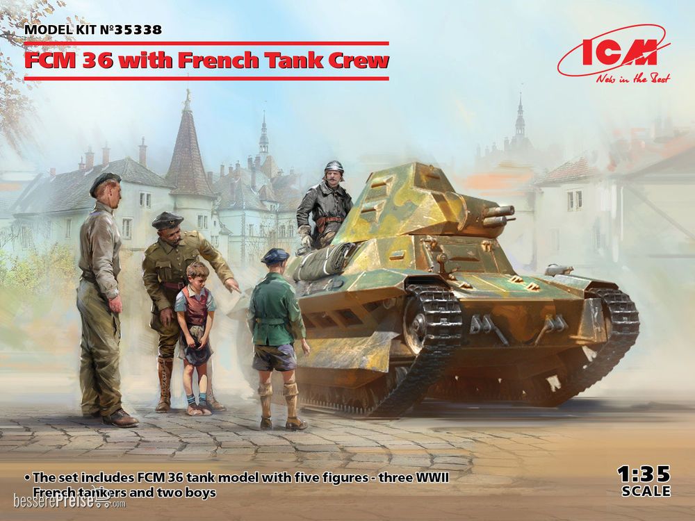 ICM 35338 - FCM 36 with French Tank Crew