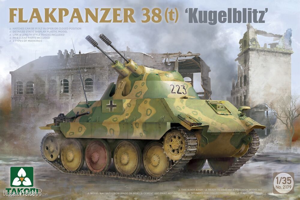 Takom TAK2179 - Flakpanzer 38(t) Kugelblitz