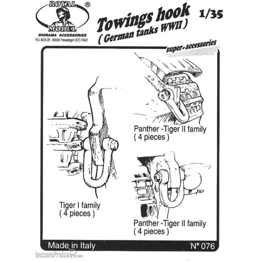 Royal Model RM076 - Towings hook German tank