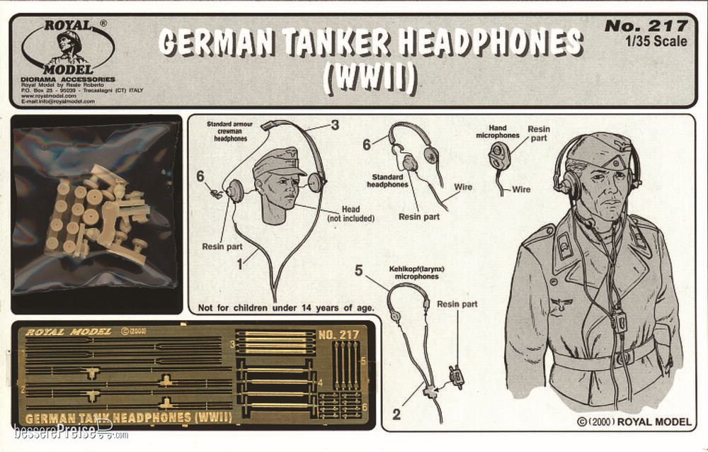 Royal Model RM217 - German tanker with head phones - WWII