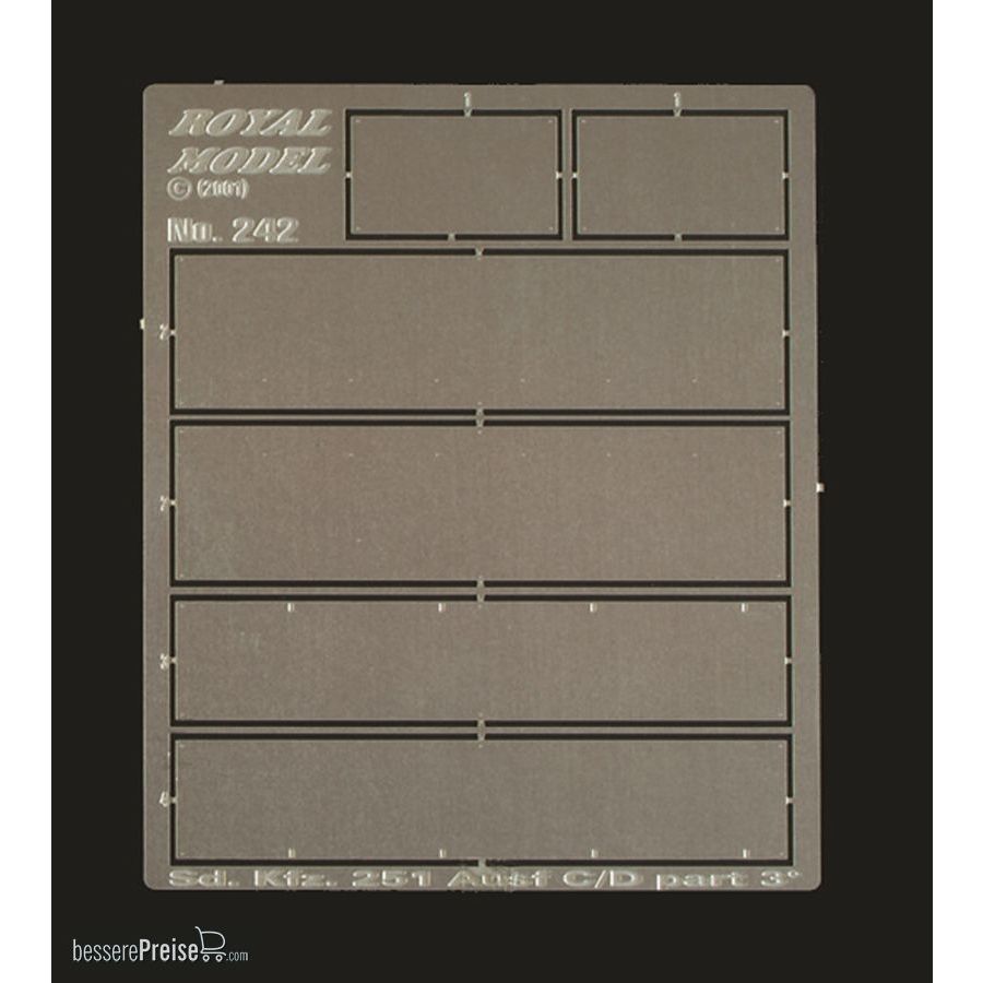 Royal Model RM242 - Sd. 251 C/D Interior Armour Plates (for Tamiya kit)