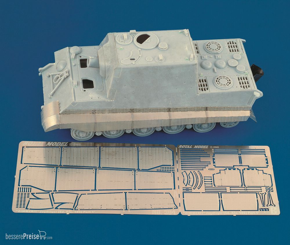 Royal Model RM304 - Fenders with Zimmerit-Jagdtiger (for Dragon kit)