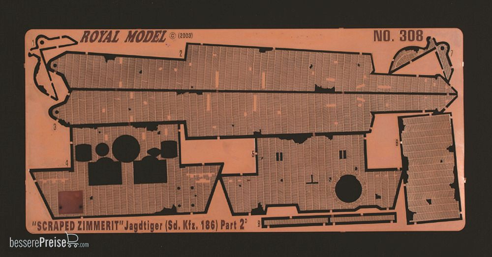 Royal Model RM308 - Scraped Zimmerit Jagdtiger Part 2 (for Dragon kit)