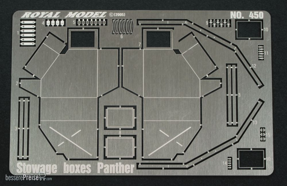 Royal Model RM450 - Stowage Boxes Panther & Jagdpanther