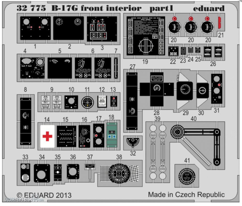 Eduard Accessories 32775 - B-17G front interior S.A. for HK Models