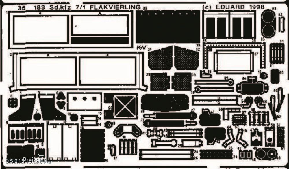 Eduard Accessories 35183 - Sd.kfz 7/1 Flakvierling Detailbausatz