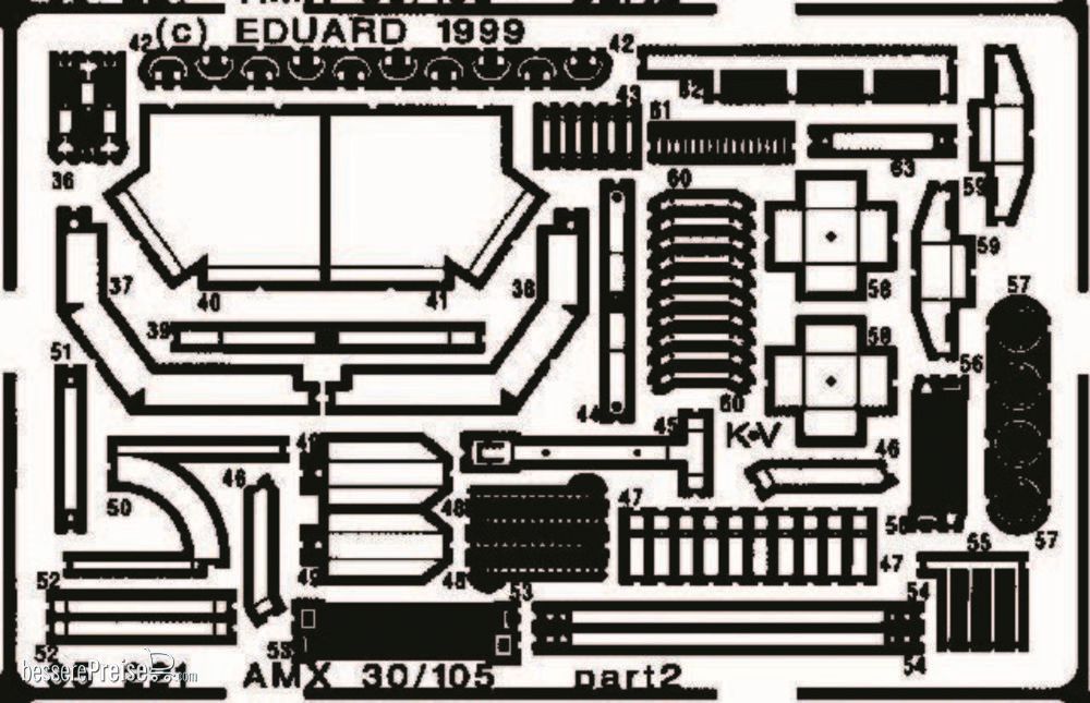 Eduard Accessories 35221 - AMX 30/105 Detailbausatz Außen