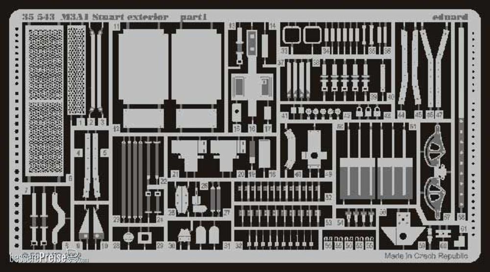 Eduard Accessories 35543 - M3A1 Stuart Fotoätzsatz