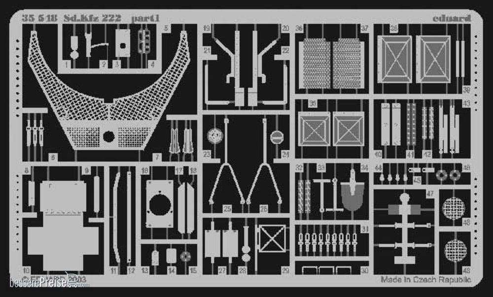 Eduard Accessories 35548 - Sd.Kfz 222 für Tamiya Bausätze 35270/35051