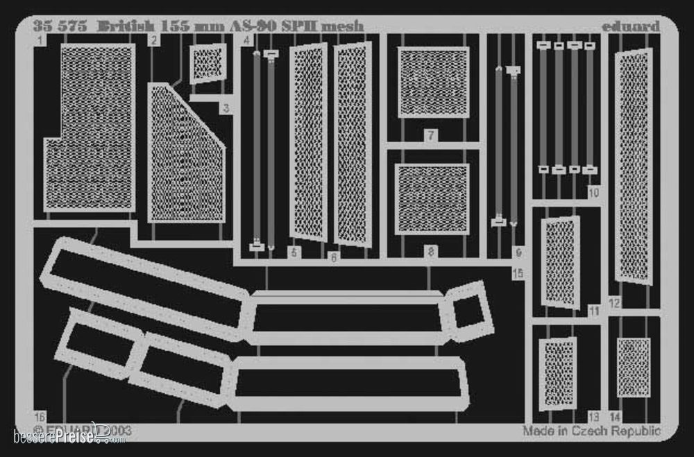 Eduard Accessories 35575 - Britische 155 mm AS-90 Selbstfahrlafette Fotoätzsatz